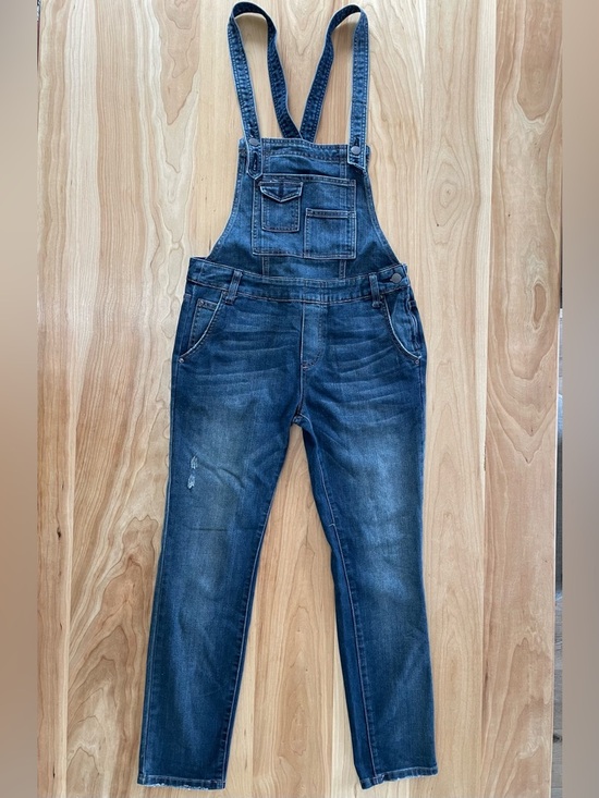Free People Pants - Free People Denim Overall Bibs Distressed Utility Stretch Size 26